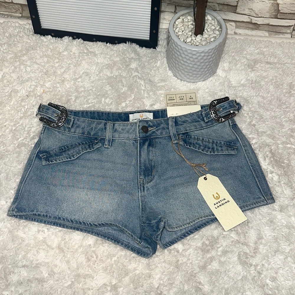 AUSTIN LANDING 9 Low Rise Denim Shorts